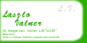 laszlo valner business card